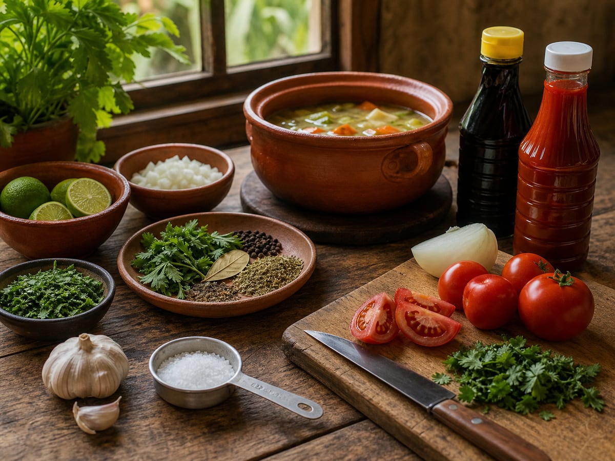 Escena culinaria realista que ilustra menos sodio
