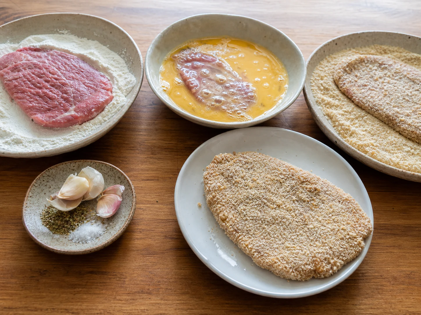 Carne empanizada para milanesa