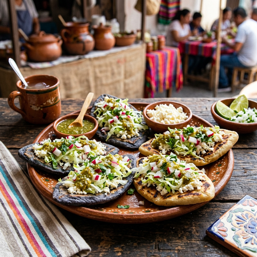 Tlacoyos de Frijol y Requesón